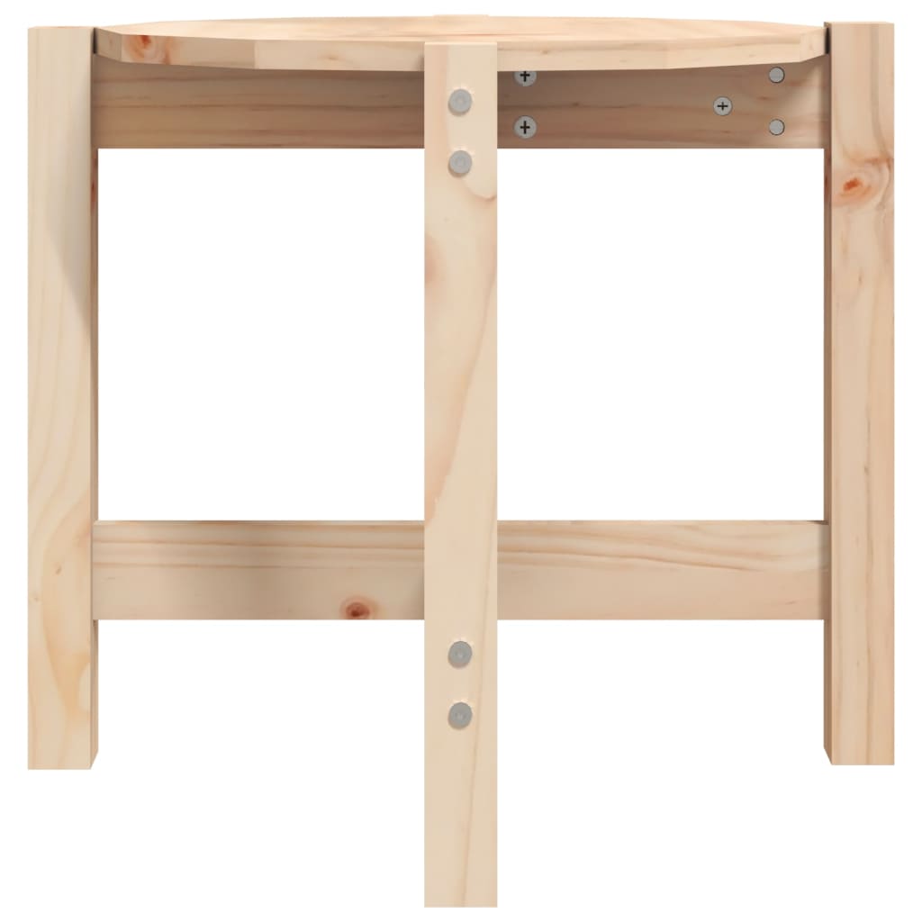 Tavolino da Salotto Ø 52,5x45 cm in Legno Massello di Pino | homemem39