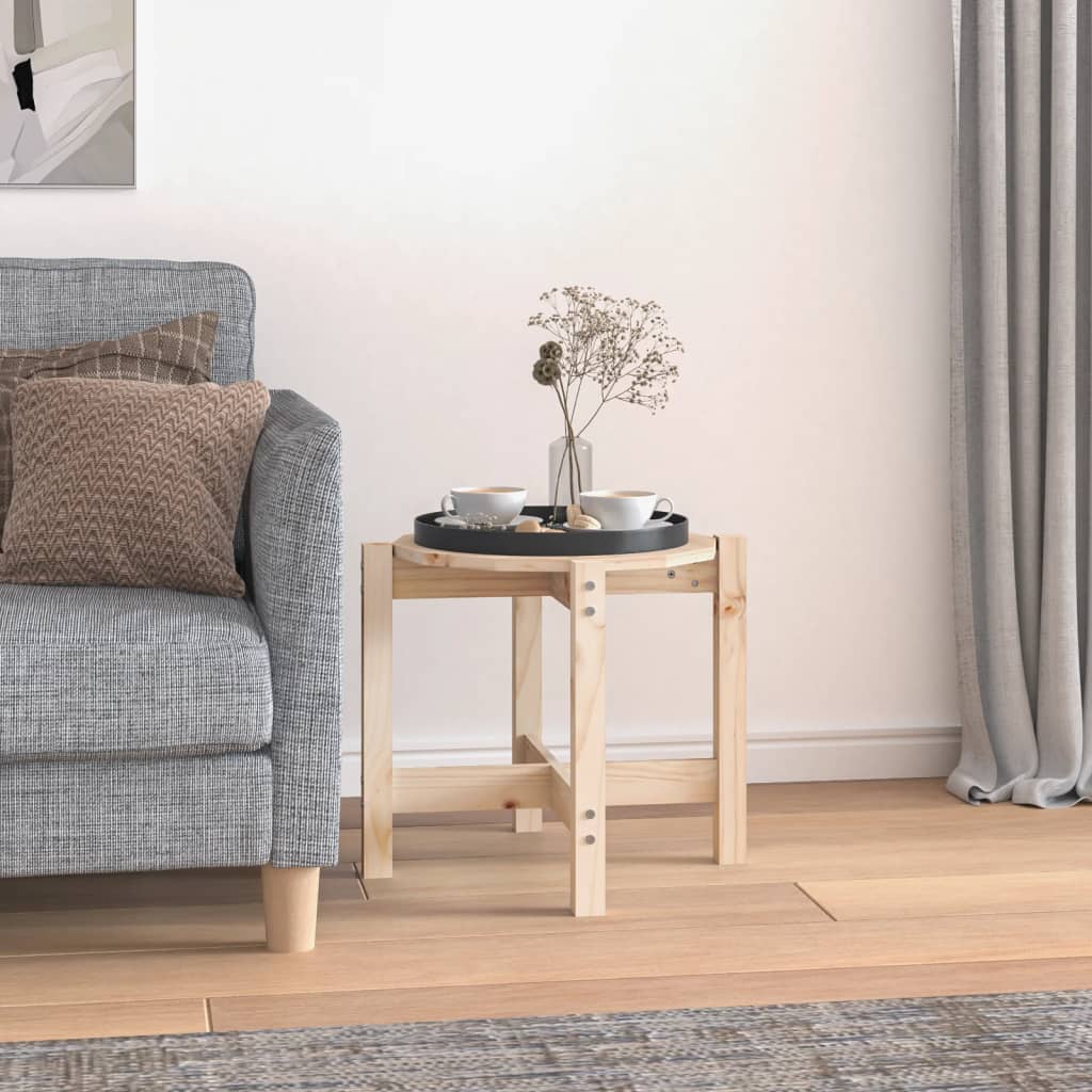 Tavolino da Salotto Ø 52,5x45 cm in Legno Massello di Pino | homemem39