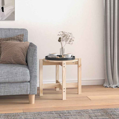 Tavolino da Salotto Ø 52,5x45 cm in Legno Massello di Pino