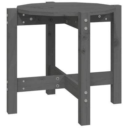 Tavolino da Salotto Grigio Ø 52,5x45 cm Legno Massello di Pino | homemem39