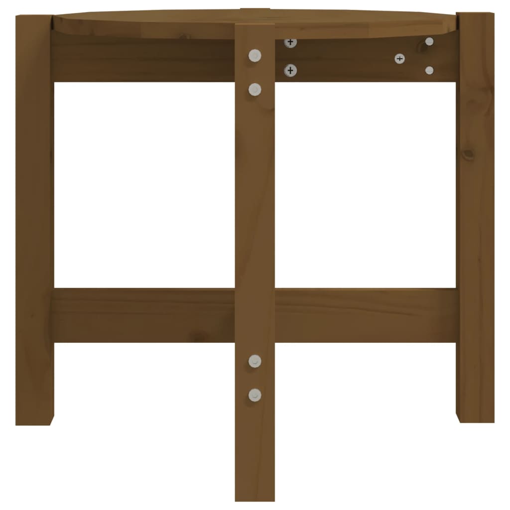 Tavolino da Salotto Ambra Ø 52,5x45cm in Legno Massello di Pino | homemem39