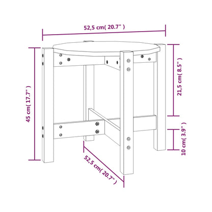 Tavolino da Salotto Ambra Ø 52,5x45cm in Legno Massello di Pino | homemem39