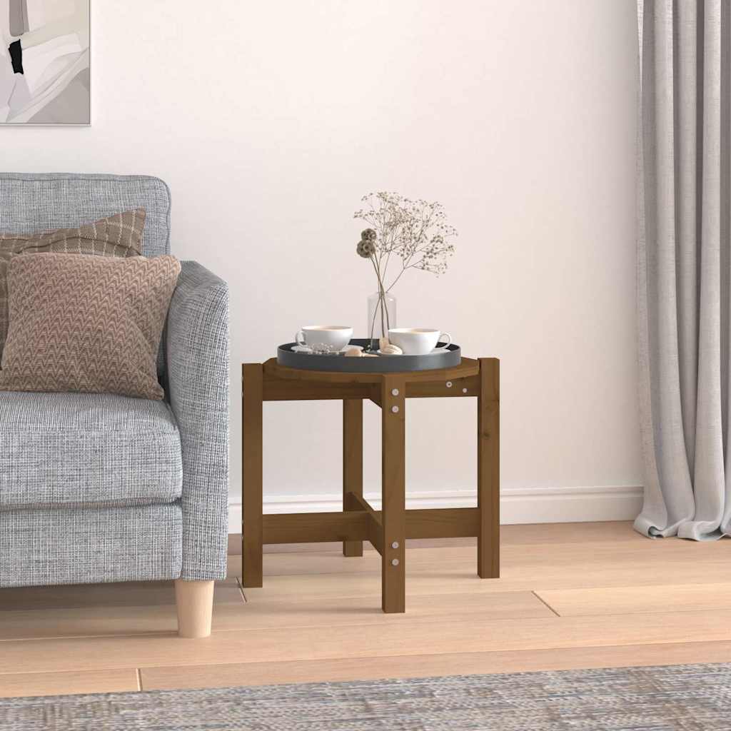 Tavolino da Salotto Ambra Ø 52,5x45cm in Legno Massello di Pino