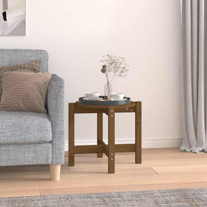 Tavolino da Salotto Ambra Ø 52,5x45cm in Legno Massello di Pino