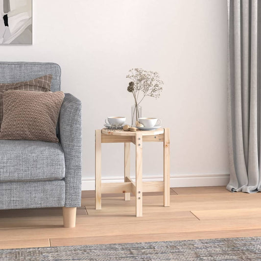 Tavolino da Salotto Ø 42,5x45 cm in Legno Massello di Pino | homemem39