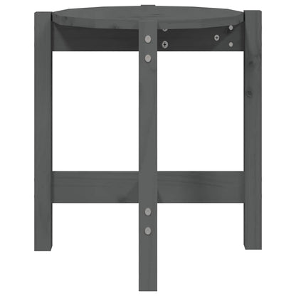 Tavolino da Salotto Grigio Ø 42,5x45 cm Legno Massello di Pino