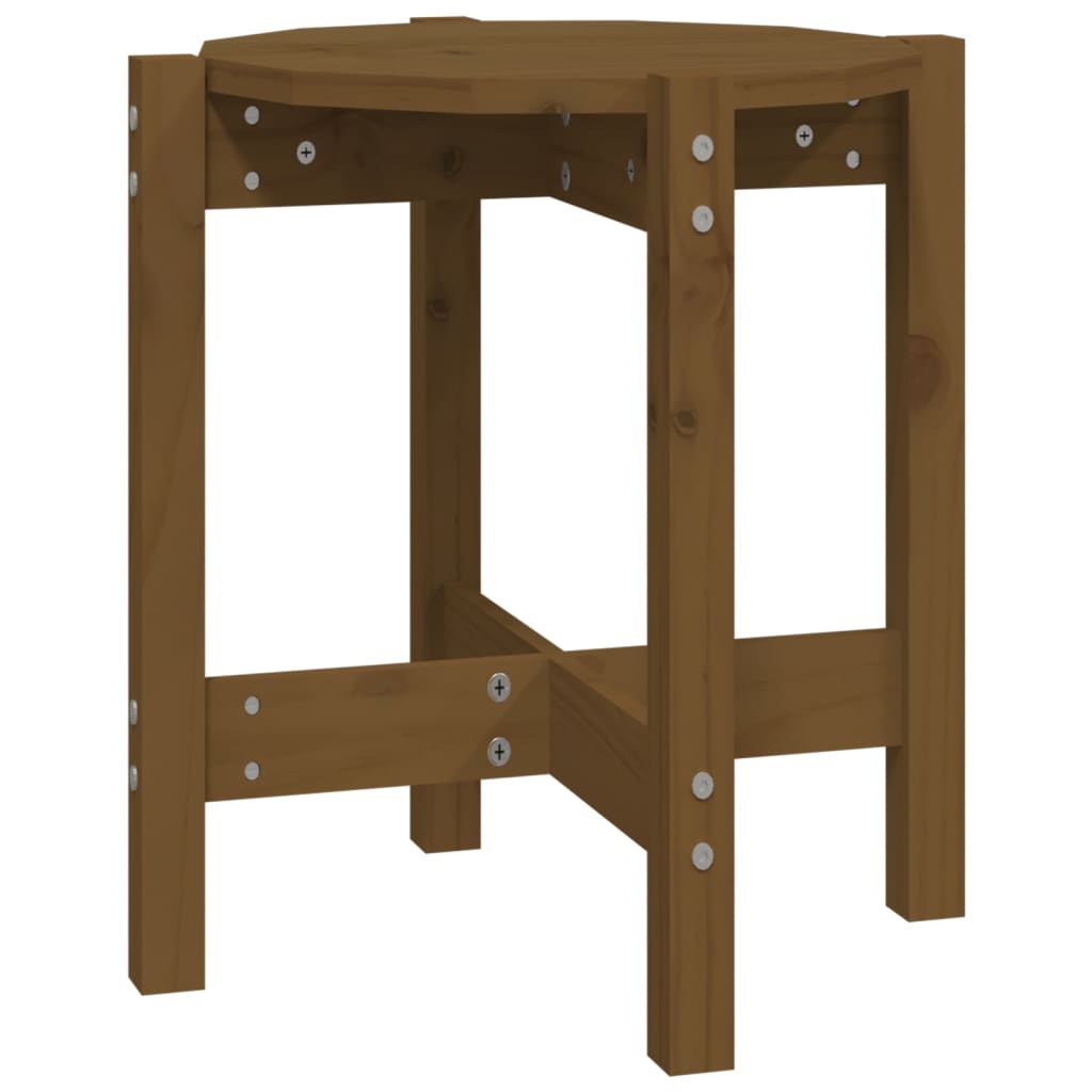 Tavolino da Salotto Ambra Ø 42,5x45cm in Legno Massello di Pino | homemem39