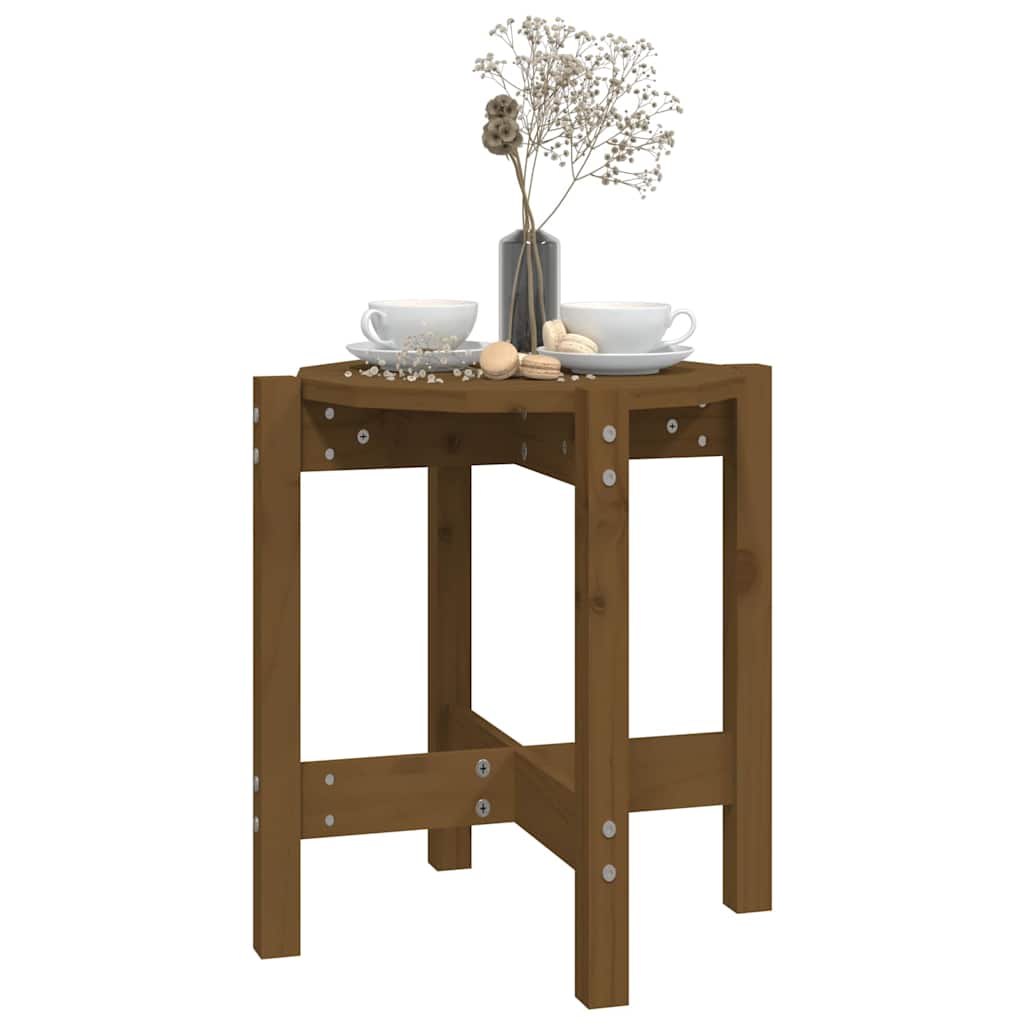 Tavolino da Salotto Ambra Ø 42,5x45cm in Legno Massello di Pino