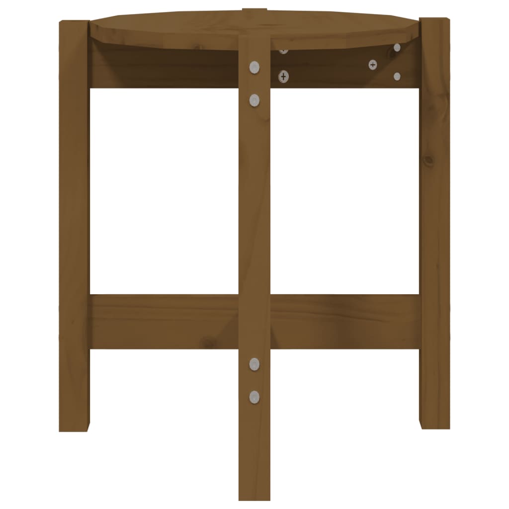 Tavolino da Salotto Ambra Ø 42,5x45cm in Legno Massello di Pino | homemem39
