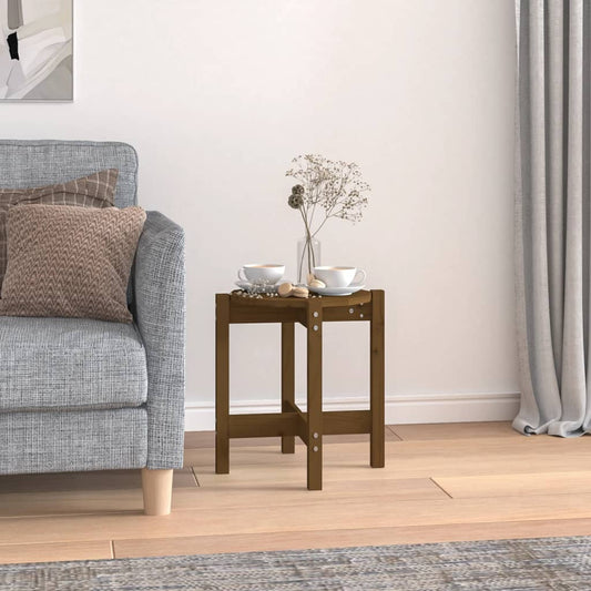 Tavolino da Salotto Ambra Ø 42,5x45cm in Legno Massello di Pino | homemem39