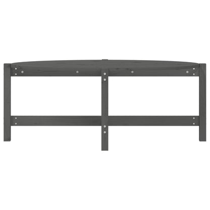 Tavolino da Salotto Grigio 118x63x45 cm Legno Massello di Pino | homemem39