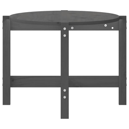 Tavolino da Salotto Grigio 118x63x45 cm Legno Massello di Pino | homemem39