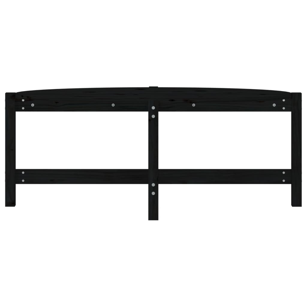 Tavolino da Salotto Nero 118x63x45 cm in Legno Massello di Pino | homemem39