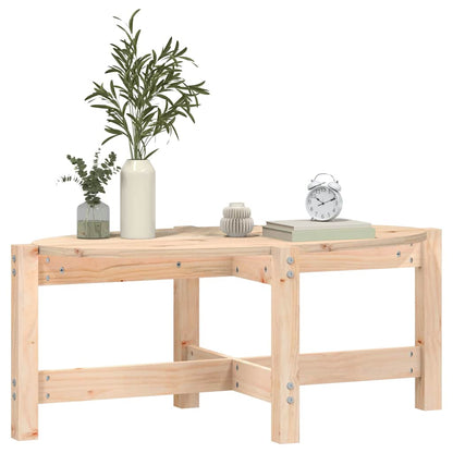 Tavolino da Salotto 87x48x35 cm in Legno Massello di Pino