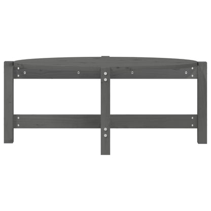 Tavolino da Salotto Grigio 87x48x35cm in Legno Massello di Pino | homemem39