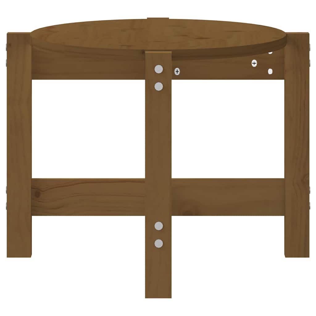 Tavolino da Salotto Ambra 87x48x35 cm in Legno Massello di Pino
