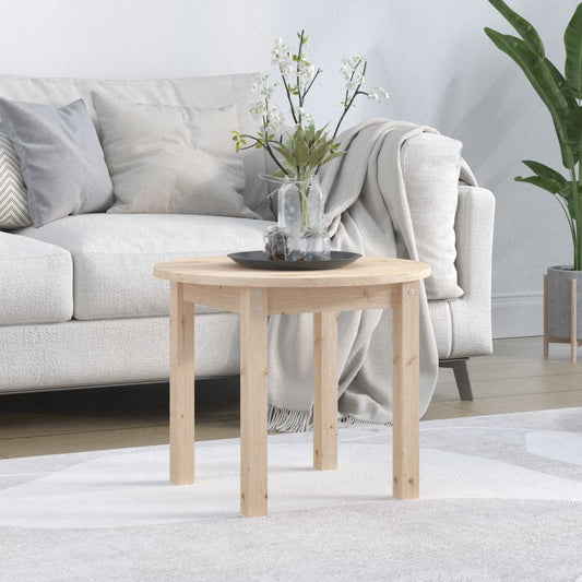 Tavolino da Salotto Ø 55x45 cm in Legno Massello di Pino | homemem39