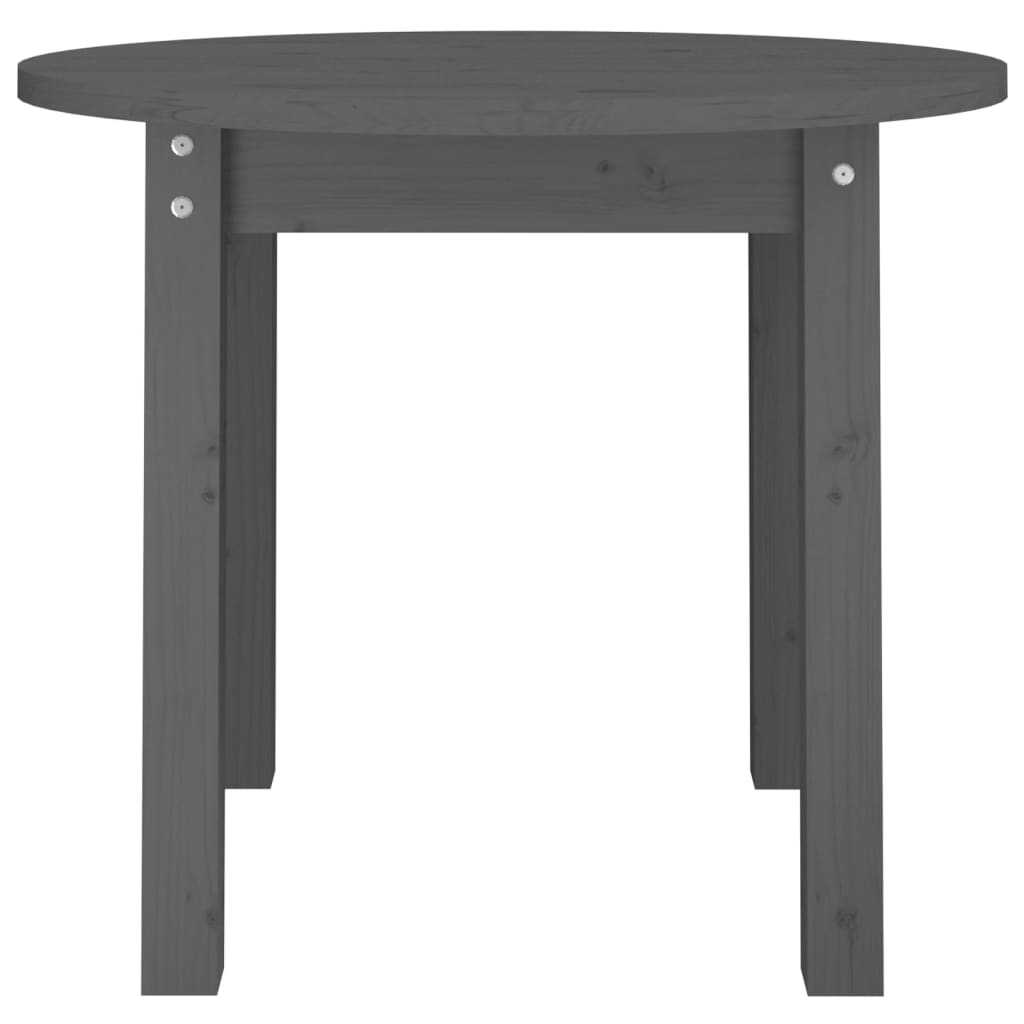 Tavolino da Salotto Grigio Ø 55x45 cm in Legno Massello di Pino | homemem39