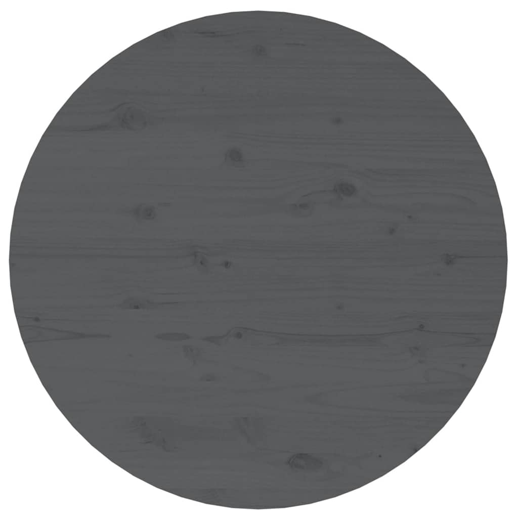 Tavolino da Salotto Grigio Ø 55x45 cm in Legno Massello di Pino