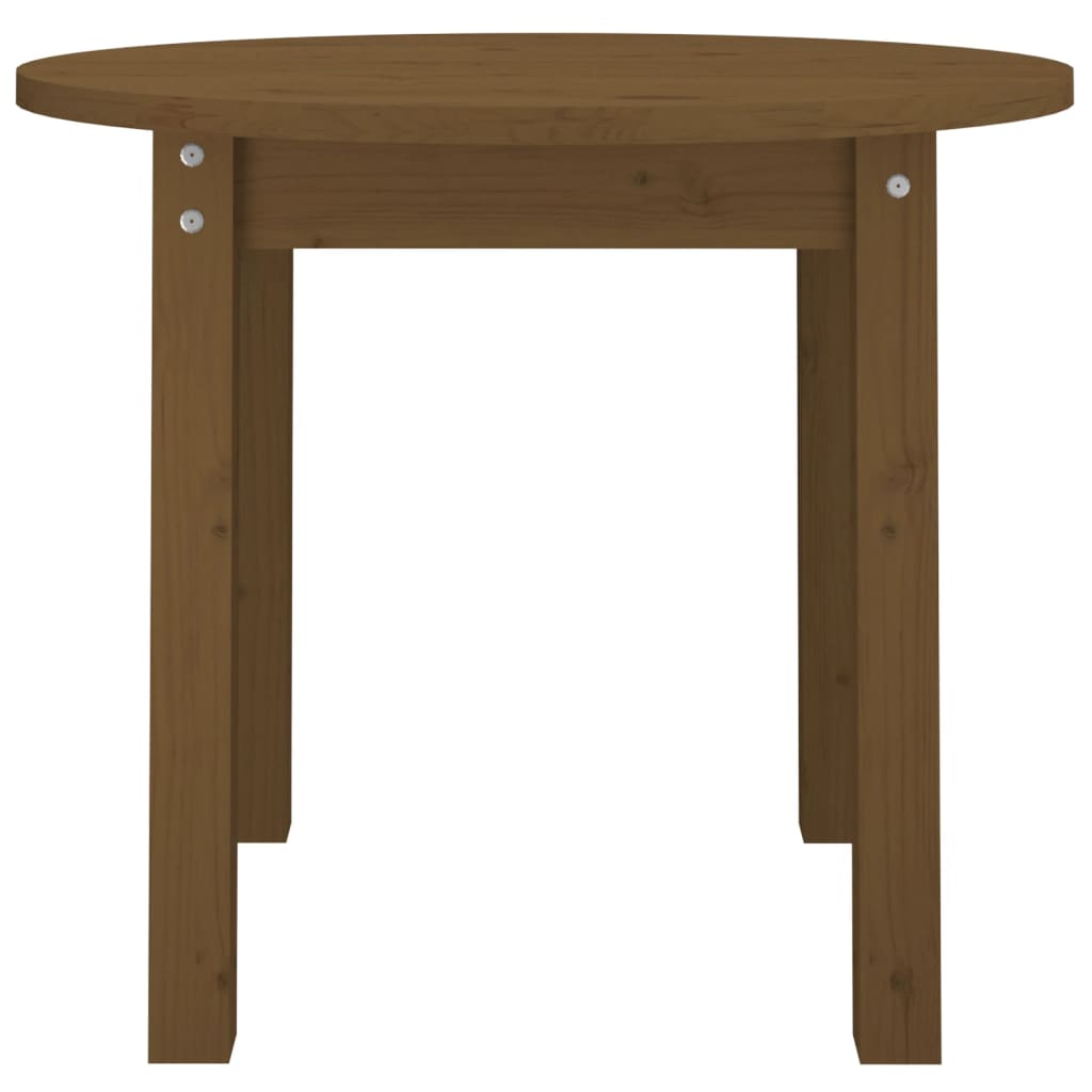 Tavolino da Salotto Ambra Ø 55x45 cm in Legno Massello di Pino | homemem39