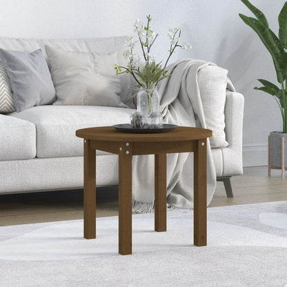 Tavolino da Salotto Ambra Ø 55x45 cm in Legno Massello di Pino | homemem39