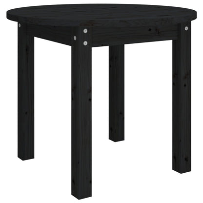 Tavolino da Salotto Nero Ø 55x45 cm in Legno Massello di Pino - homemem39
