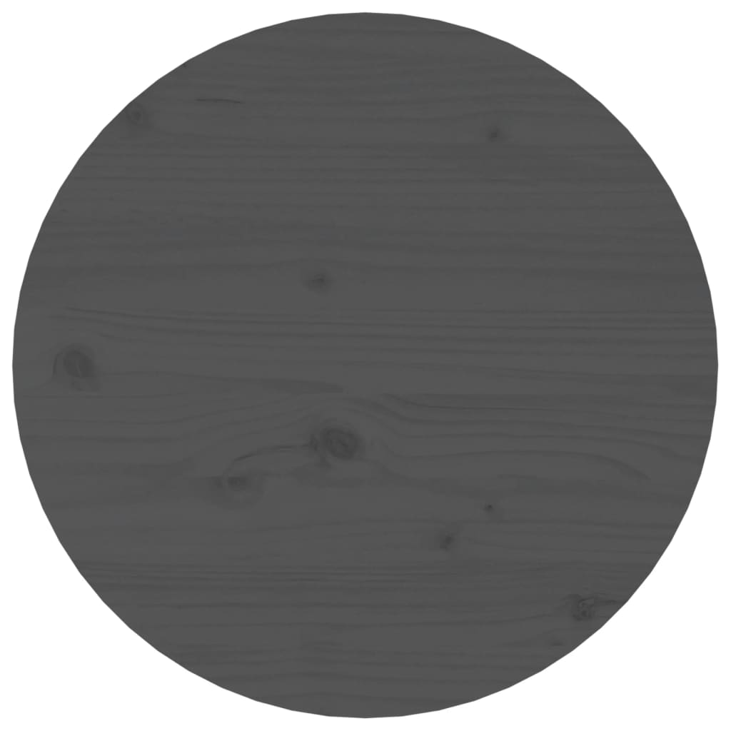 Tavolino da Salotto Grigio Ø 45x40 cm in Legno Massello di Pino - homemem39