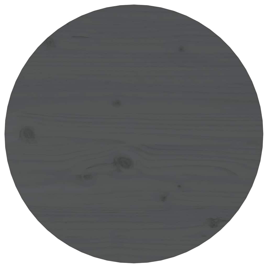 Tavolino da Salotto Grigio Ø 45x40 cm in Legno Massello di Pino
