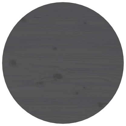 Tavolino da Salotto Grigio Ø 45x40 cm in Legno Massello di Pino