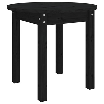 Tavolino da Salotto Nero Ø 45x40 cm in Legno Massello di Pino | homemem39
