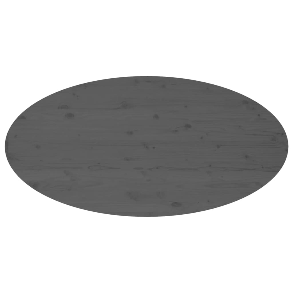 Tavolino da Salotto Grigio 110x55x45 cm Legno Massello di Pino
