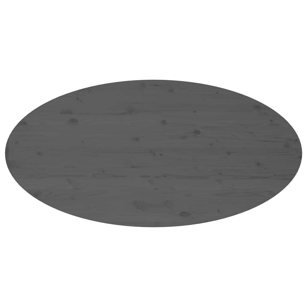 Tavolino da Salotto Grigio 110x55x45 cm Legno Massello di Pino