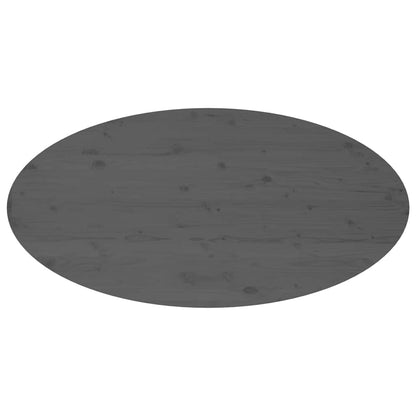 Tavolino da Salotto Grigio 110x55x45 cm Legno Massello di Pino