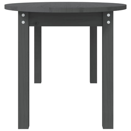 Tavolino da Salotto Grigio 110x55x45 cm Legno Massello di Pino