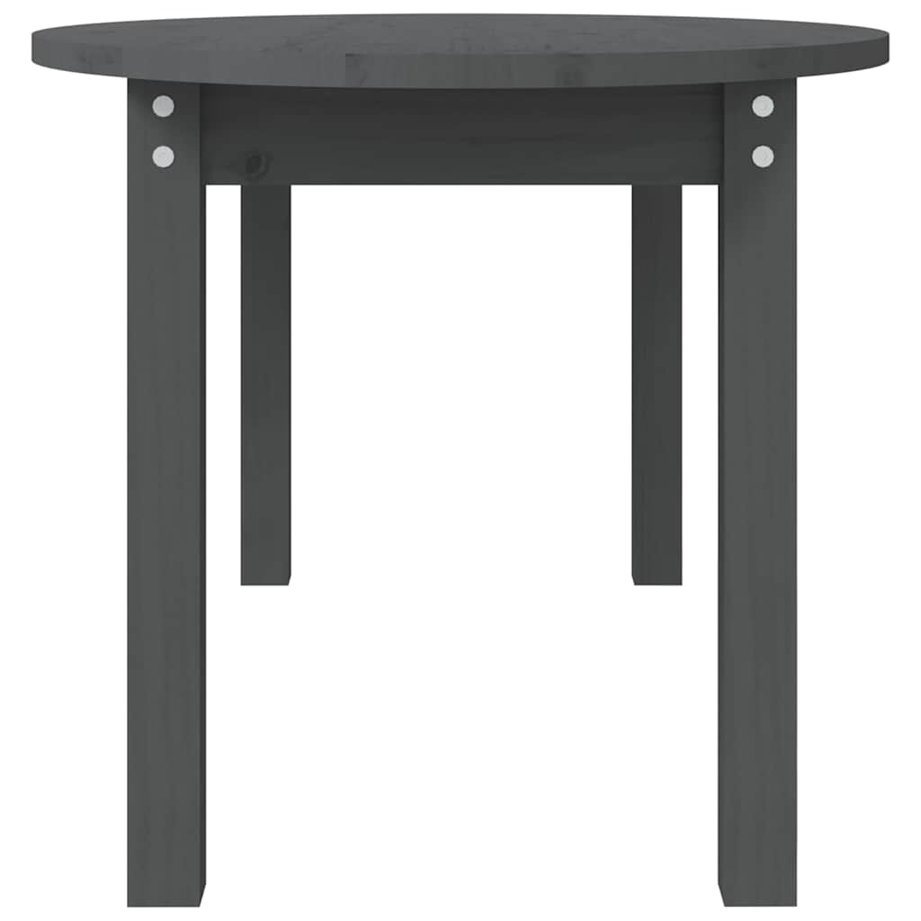 Tavolino da Salotto Grigio 110x55x45 cm Legno Massello di Pino