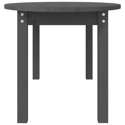 Tavolino da Salotto Grigio 110x55x45 cm Legno Massello di Pino