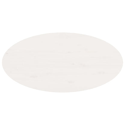 Tavolino da Salotto Bianco 80x40x35 cm Legno Massello di Pino | homemem39