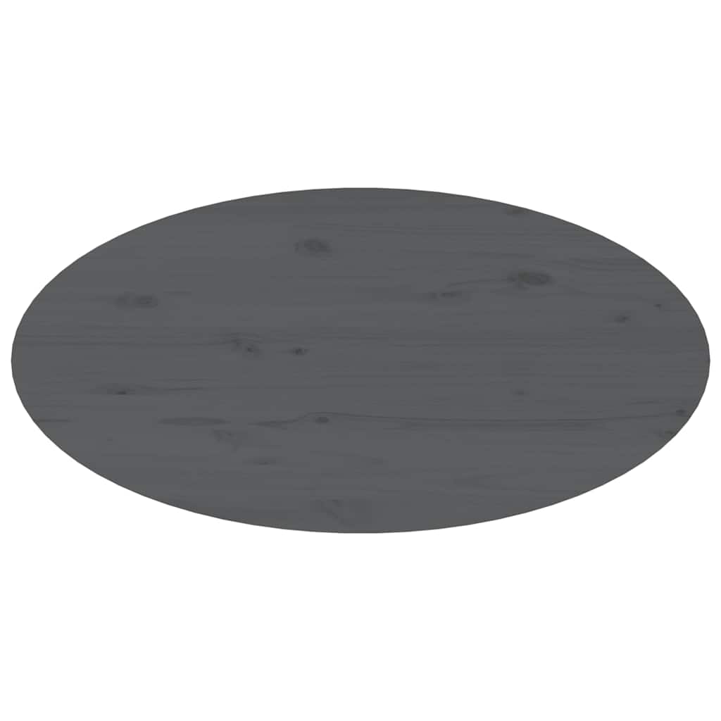 Tavolino da Salotto Grigio 80x40x35 cm Legno Massello di Pino