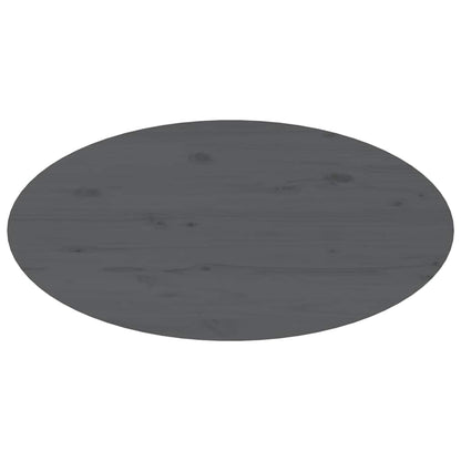 Tavolino da Salotto Grigio 80x40x35 cm Legno Massello di Pino