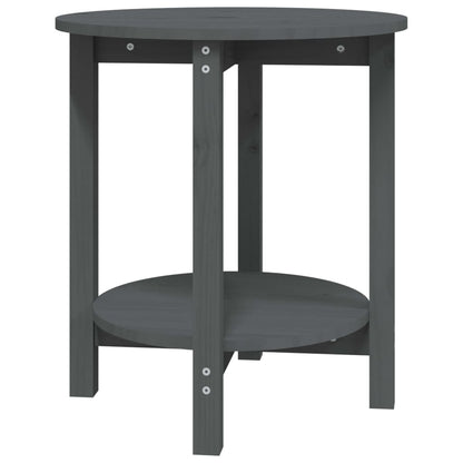 Tavolino da Salotto Grigio Ø 55x60 cm in Legno Massello di Pino | homemem39