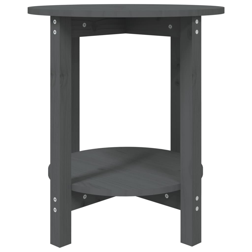 Tavolino da Salotto Grigio Ø 55x60 cm in Legno Massello di Pino | homemem39