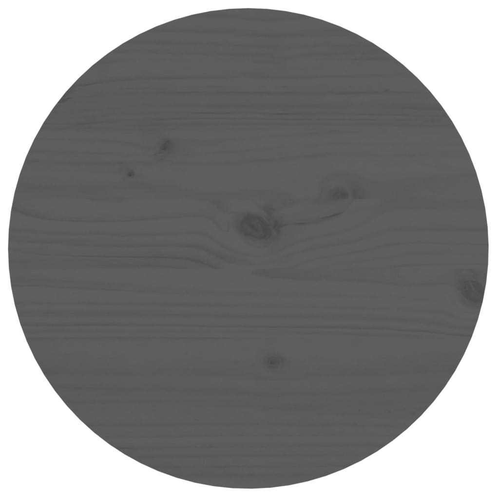 Tavolino da Salotto Grigio Ø 55x60 cm in Legno Massello di Pino | homemem39