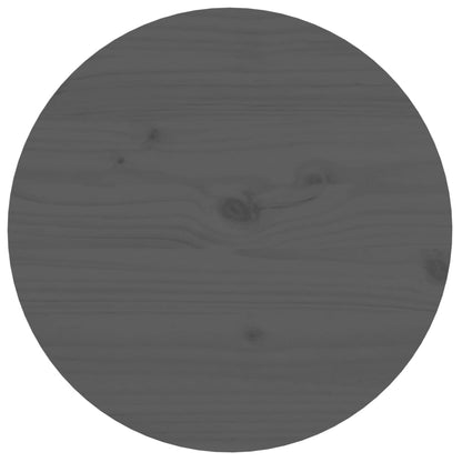Tavolino da Salotto Grigio Ø 55x60 cm in Legno Massello di Pino | homemem39