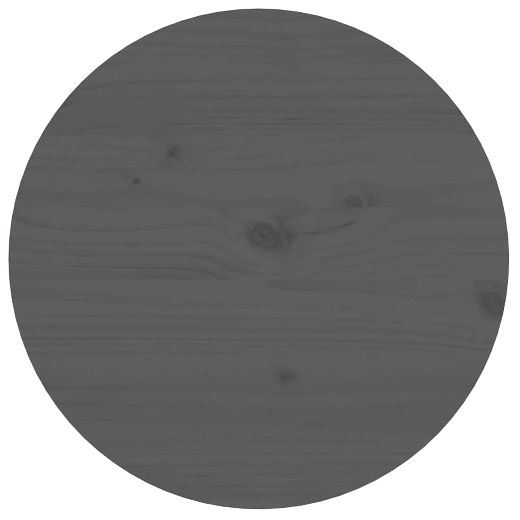 Tavolino da Salotto Grigio Ø 55x60 cm in Legno Massello di Pino