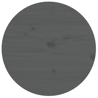 Tavolino da Salotto Grigio Ø 55x60 cm in Legno Massello di Pino