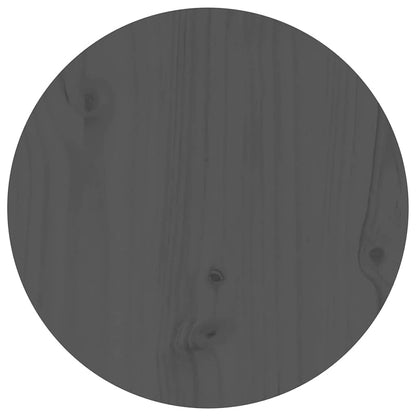 Tavolino da Salotto Grigio Ø 40x60 cm in Legno Massello di Pino