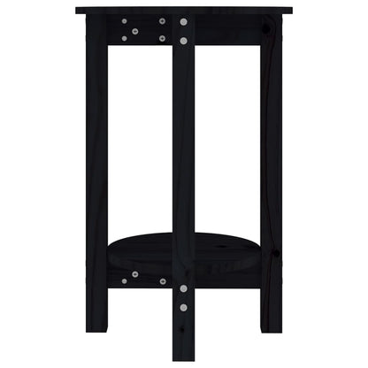 Tavolino da Salotto Nero Ø 40x60 cm in Legno Massello di Pino | homemem39