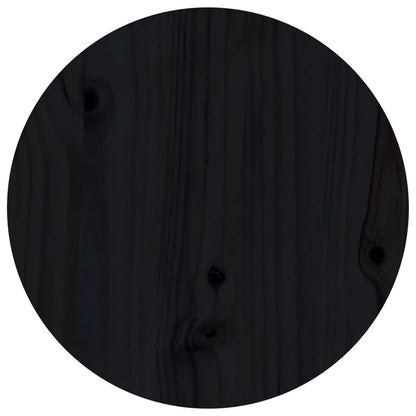 Tavolino da Salotto Nero Ø 40x60 cm in Legno Massello di Pino | homemem39