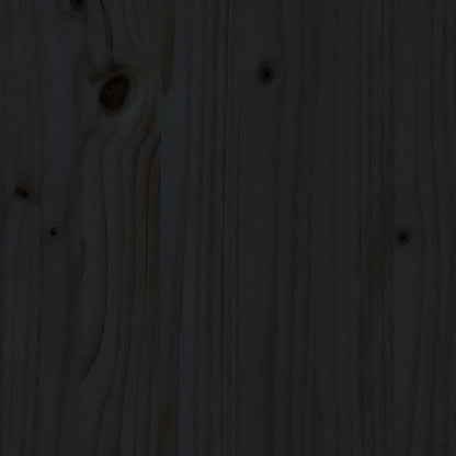 Tavolino da Salotto Nero Ø 40x60 cm in Legno Massello di Pino