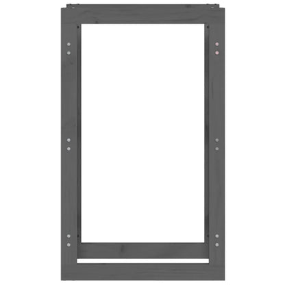 Portalegna Grigio 60x25x100 cm in Legno Massello di Pino